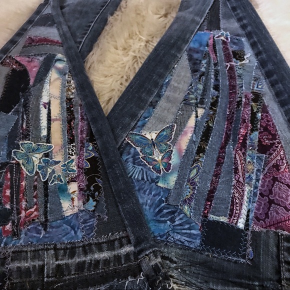 SOLD Bell Bottom Jeans up-cycled handmade - Picture 6 of 6